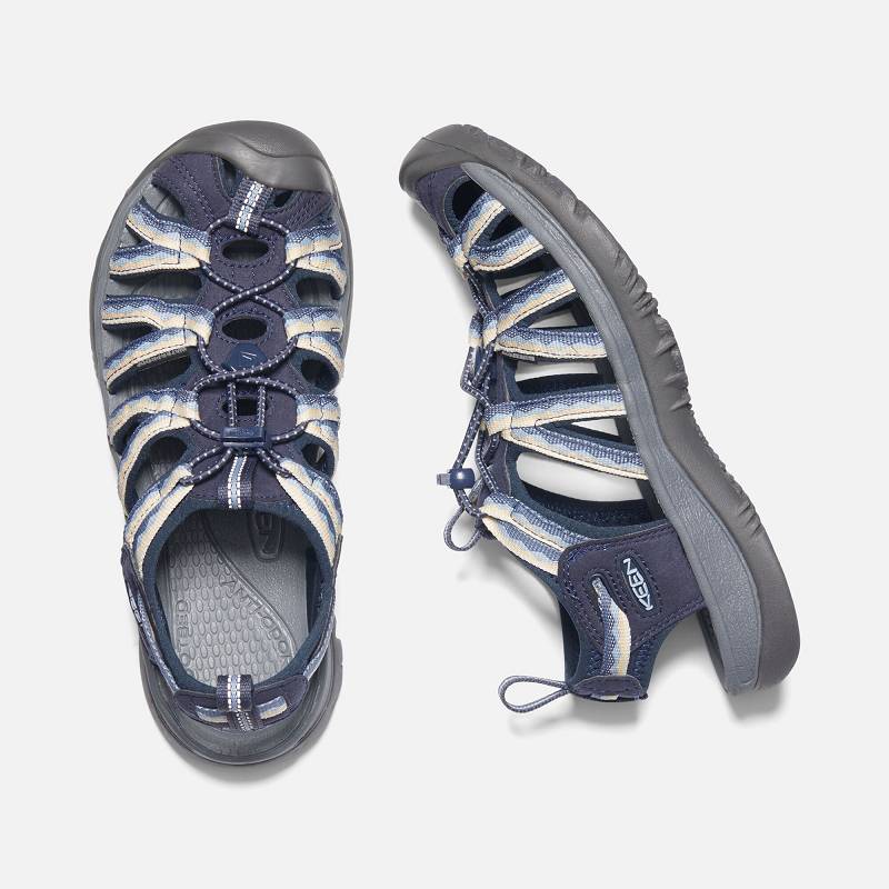 Keen Whisper Trekkingsandalen Damen DE-24061 Navy/Blue Fog - Keen Damenschuhe Navy